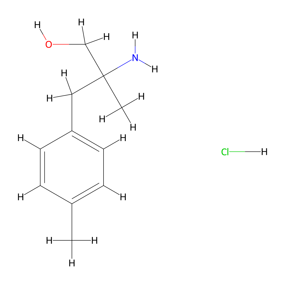 2-Amino-2-methyl-3-(4-methylphenyl)propan-1-ol hydrochloride molecular structure, CAS 2680537-41-9