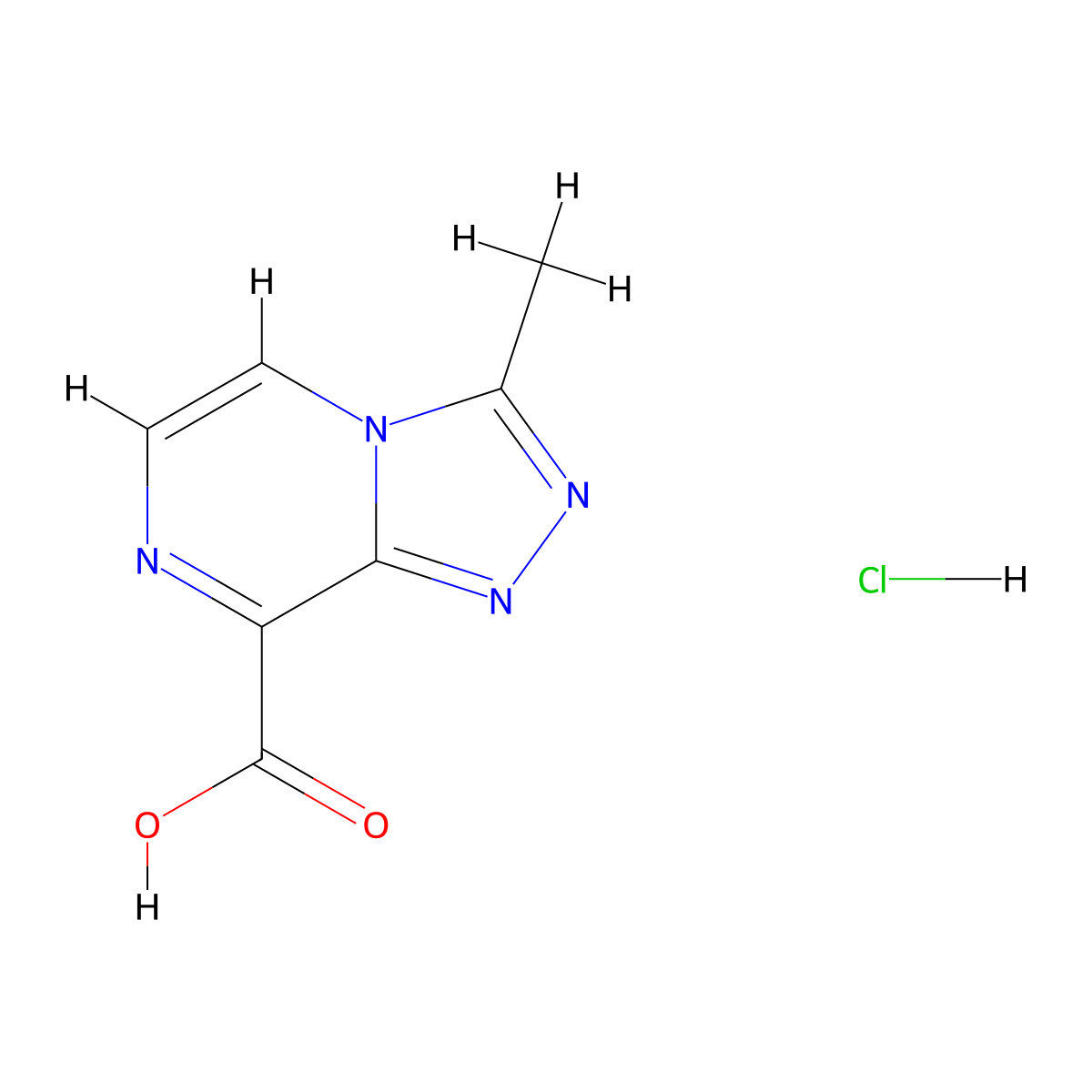3-Methyl-[1,2,4]triazolo[4,3-a]pyrazine-8-carboxylic acid hydrochloride molecular structure, CAS 2680537-45-3