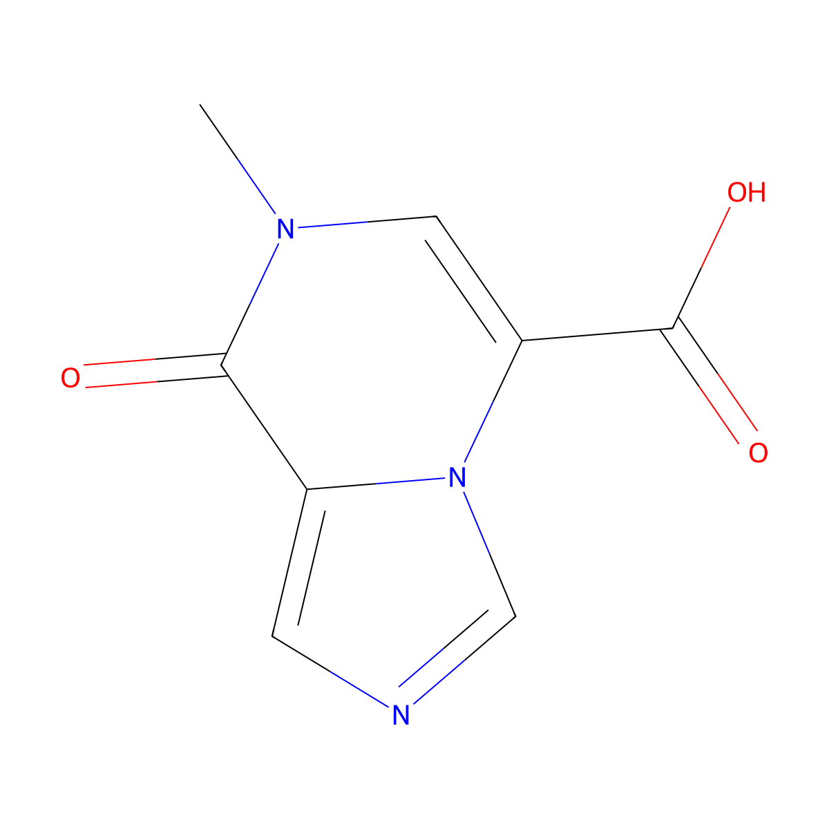 7-methyl-8-oxo-7H,8H-imidazo[1,5-a]pyrazine-5-carboxylic acid molecular structure, CAS 2680537-56-6