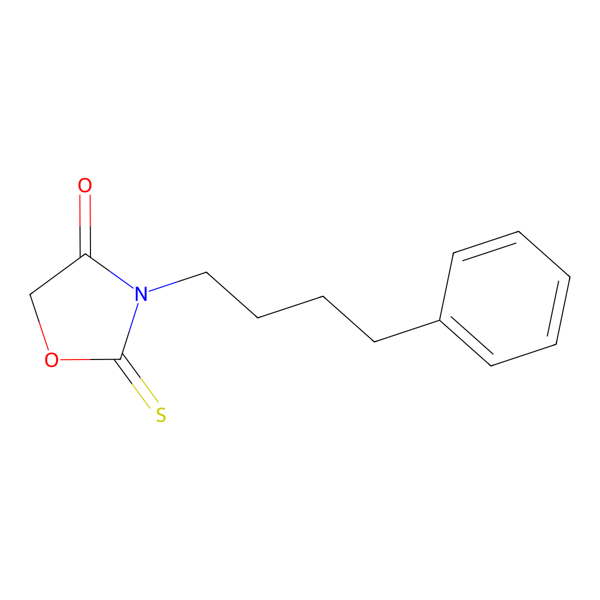 3-(4-Phenylbutyl)-2-sulfanylidene-1,3-oxazolidin-4-one molecular structure, CAS 2680537-58-8