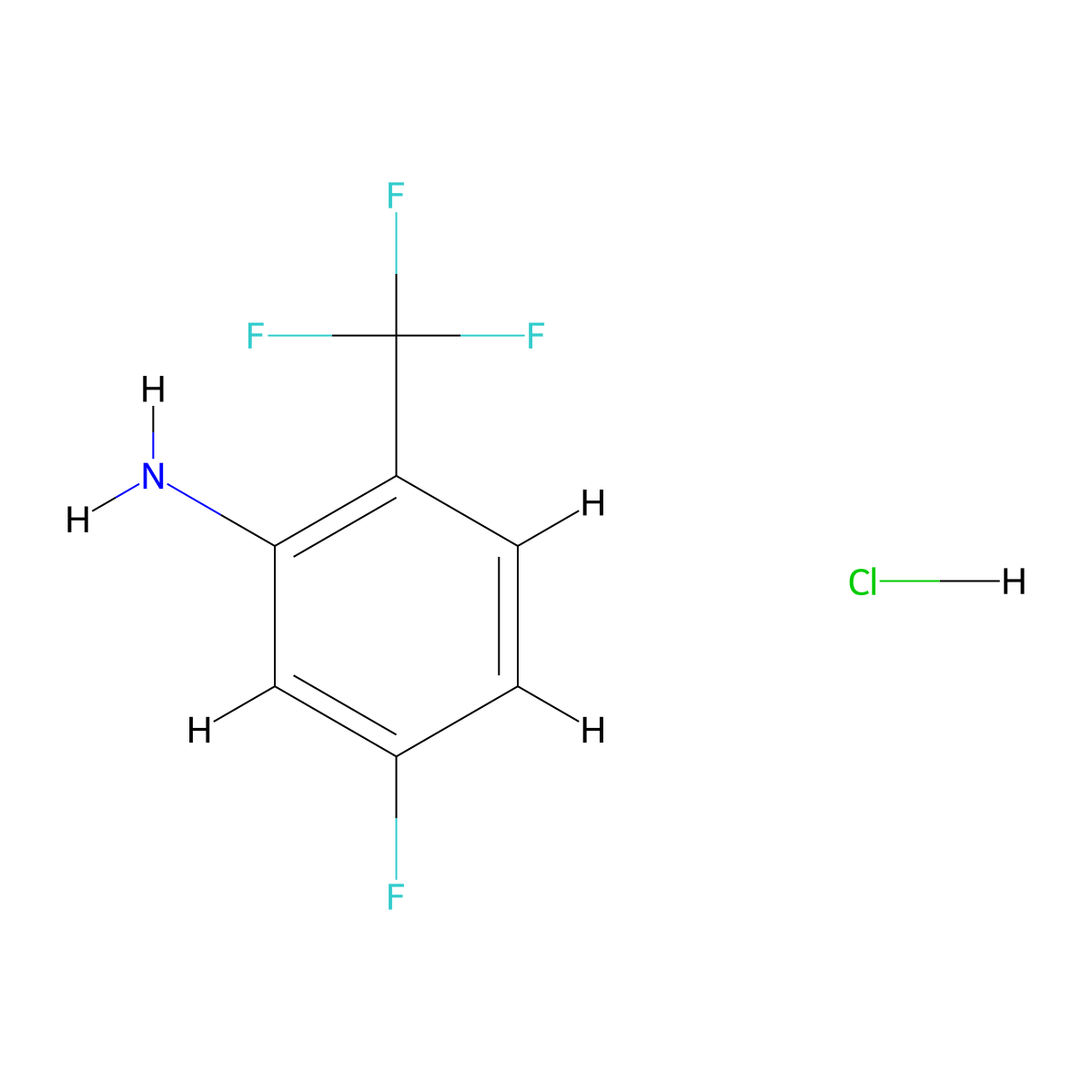 5-Fluoro-2-(trifluoromethyl)aniline hydrochloride molecular structure, CAS 2680537-63-5