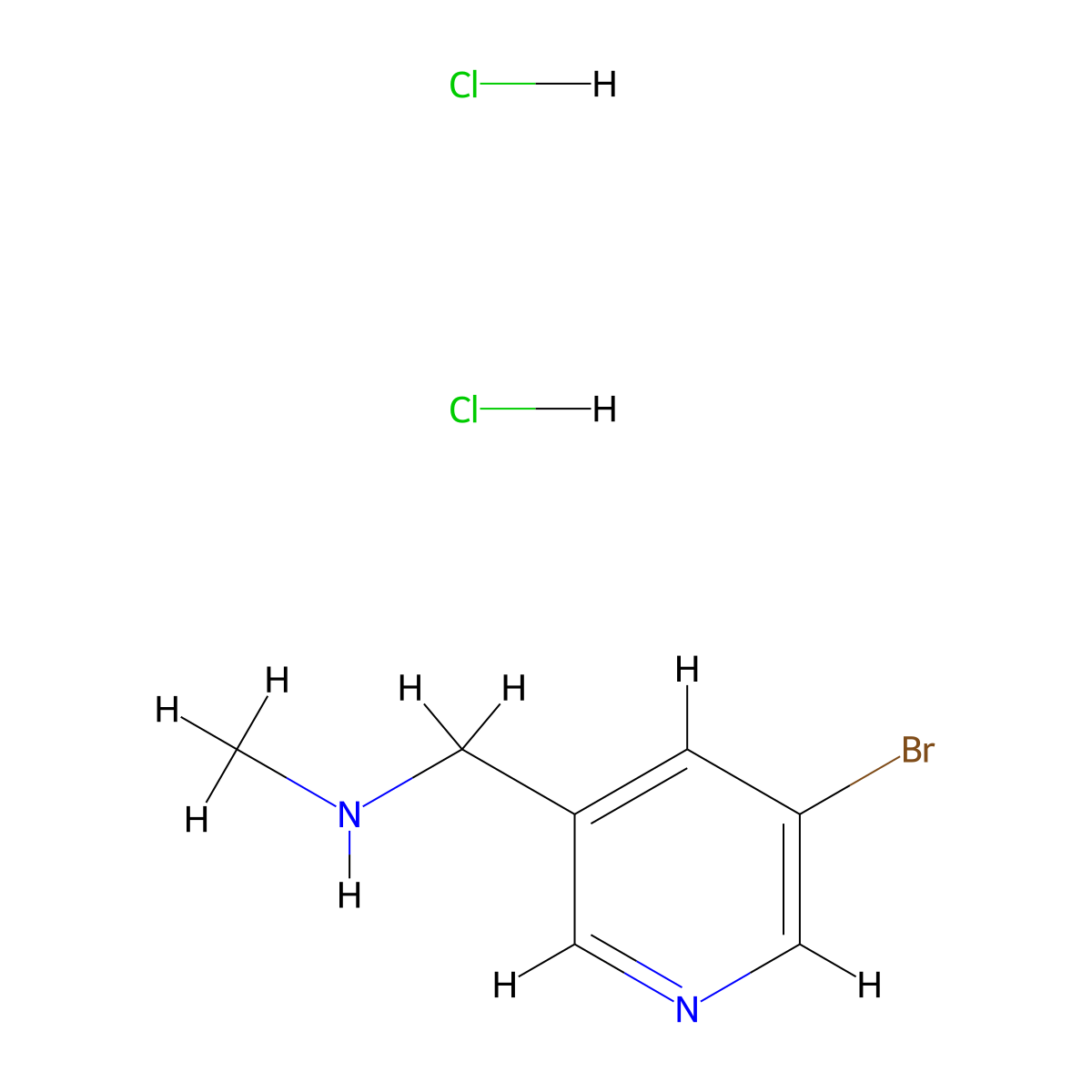[(5-Bromopyridin-3-yl)methyl](methyl)amine dihydrochloride molecular structure, CAS 2680537-72-6
