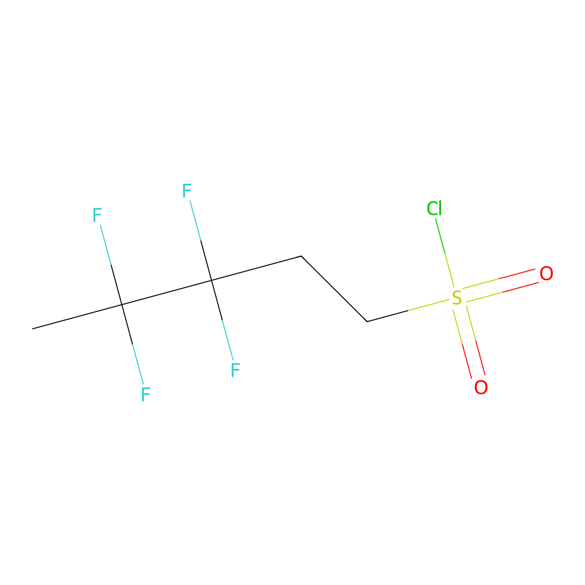 3,3,4,4-Tetrafluoropentane-1-sulfonyl chloride molecular structure, CAS 2680538-69-4