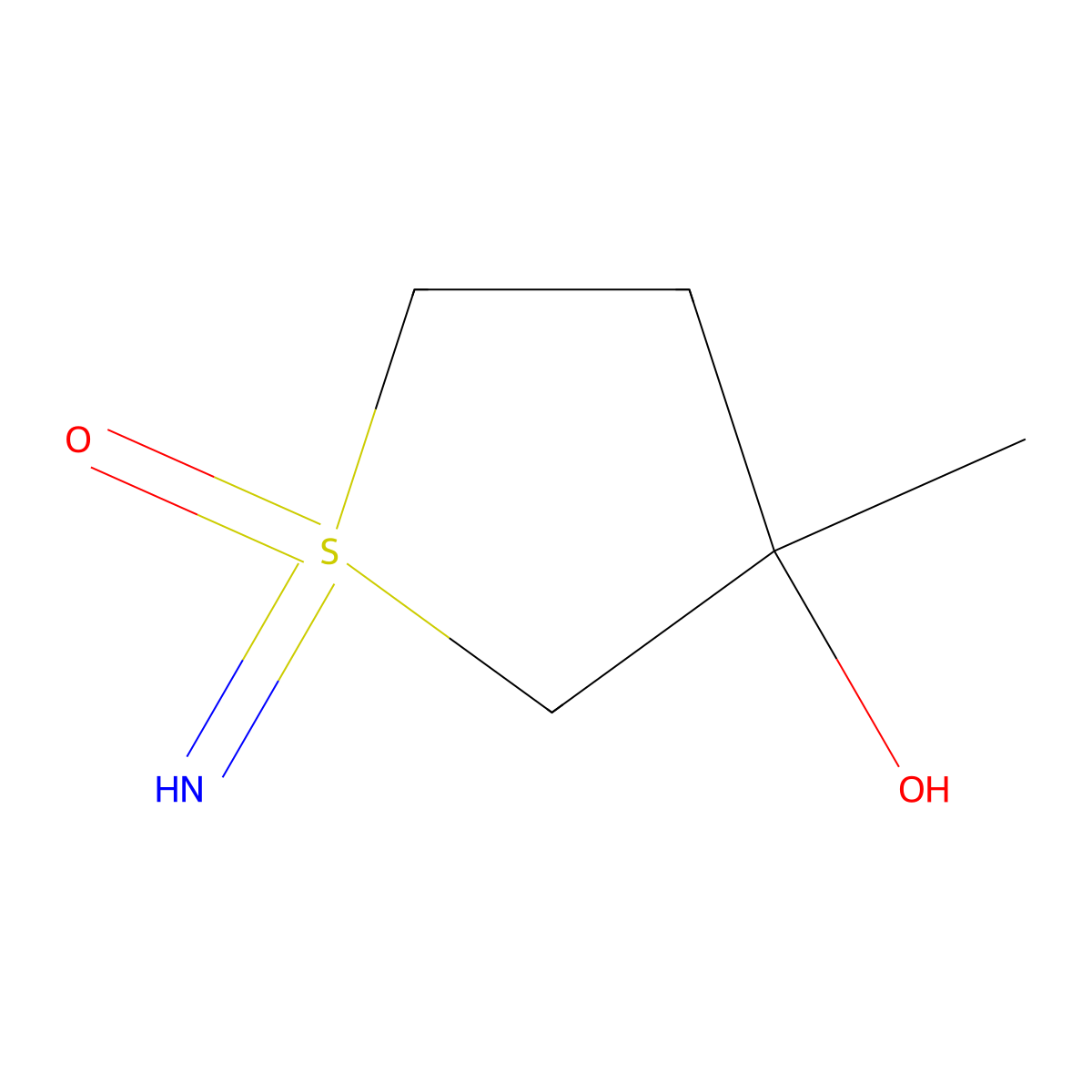 3-Hydroxy-1-imino-3-methyl-1lambda6-thiolan-1-one molecular structure, CAS 2680538-86-5
