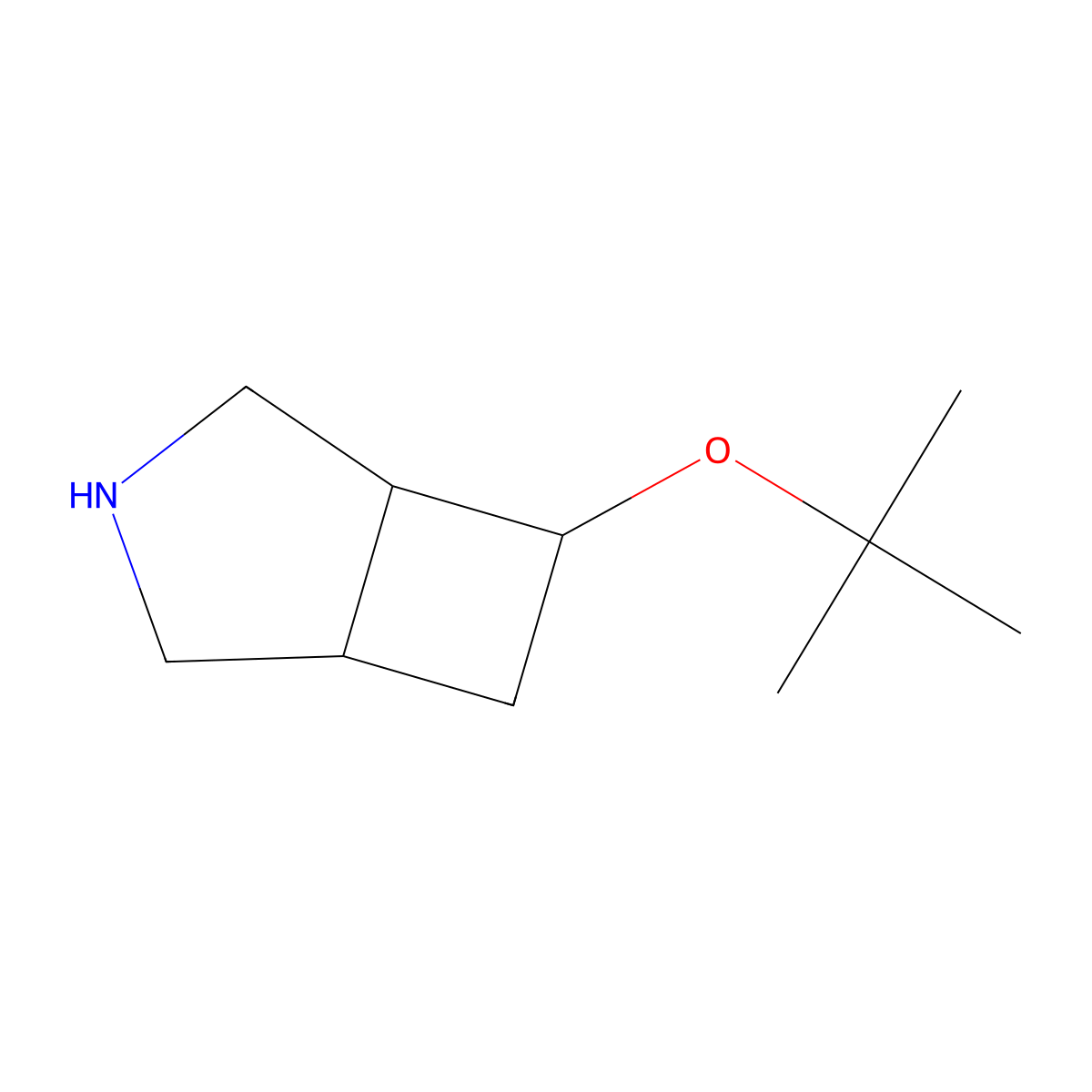 6-(Tert-butoxy)-3-azabicyclo[3.2.0]heptane molecular structure, CAS 2680538-94-5