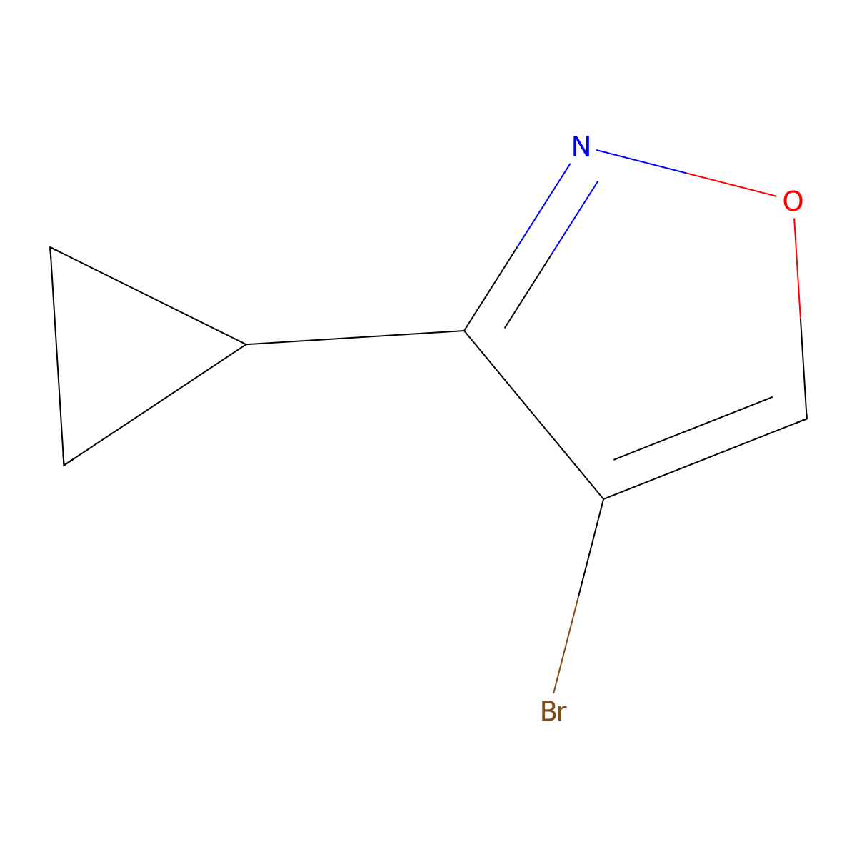 4-Bromo-3-cyclopropyl-1,2-oxazole molecular structure, CAS 2680539-07-3