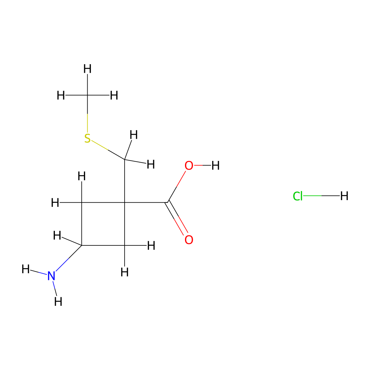 3-amino-1-[(methylsulfanyl)methyl]cyclobutane-1-carboxylic acid hydrochloride, Mixture of diastereomers molecular structure, CAS 2680539-13-1