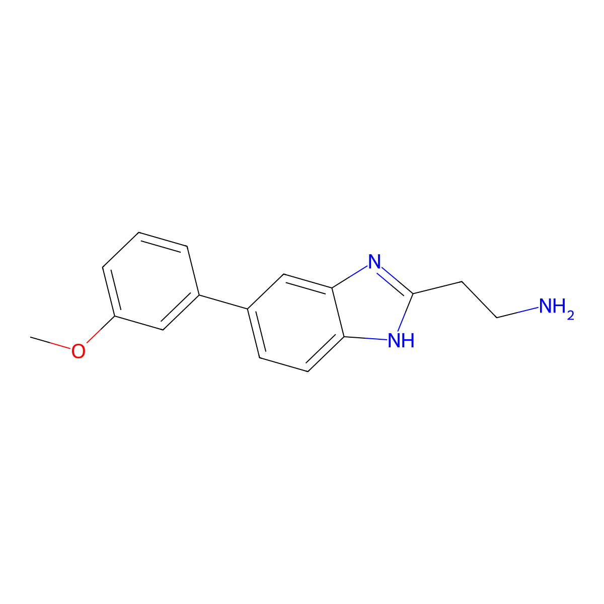 2-[5-(3-methoxyphenyl)-1H-1,3-benzodiazol-2-yl]ethan-1-amine molecular structure, CAS 2680539-14-2