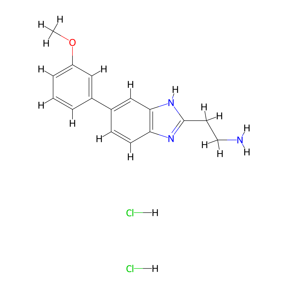 2-[5-(3-methoxyphenyl)-1H-1,3-benzodiazol-2-yl]ethan-1-amine dihydrochloride molecular structure, CAS 2680539-15-3