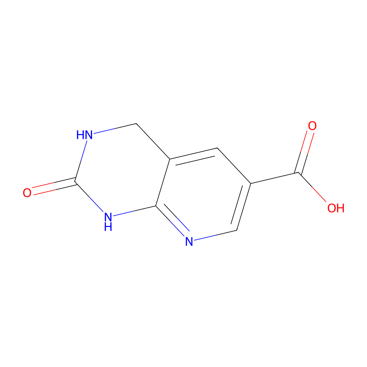 2-oxo-1H,2H,3H,4H-pyrido[2,3-d]pyrimidine-6-carboxylic acid molecular structure, CAS 2680539-34-6