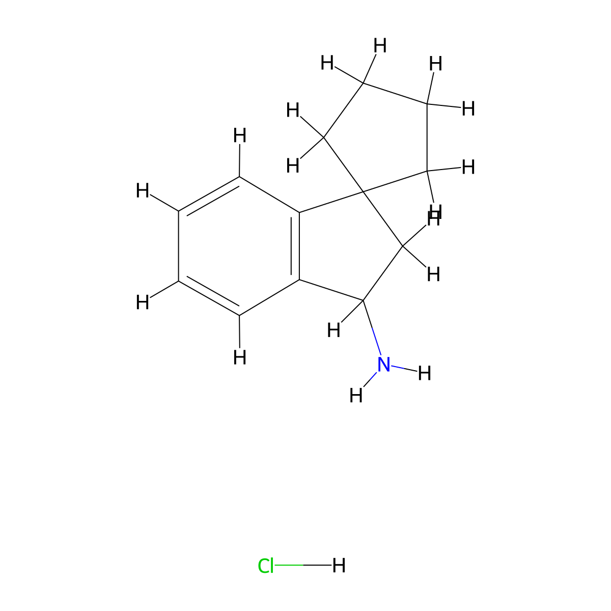 2',3'-Dihydrospiro[cyclopentane-1,1'-inden]-3'-amine hydrochloride molecular structure, CAS 2680539-46-0