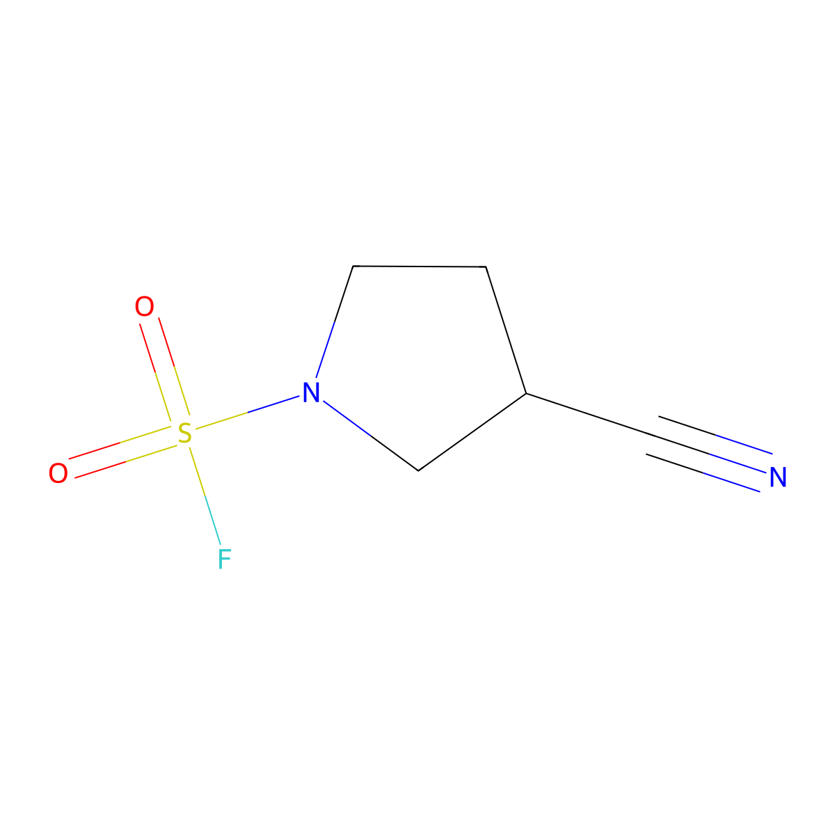 3-Cyanopyrrolidine-1-sulfonyl fluoride molecular structure, CAS 2680539-52-8