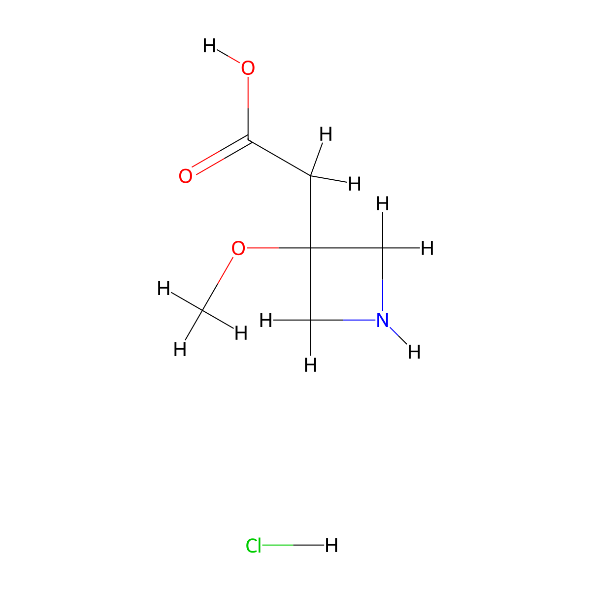 2-(3-Methoxyazetidin-3-yl)acetic acid hydrochloride molecular structure, CAS 2680539-57-3