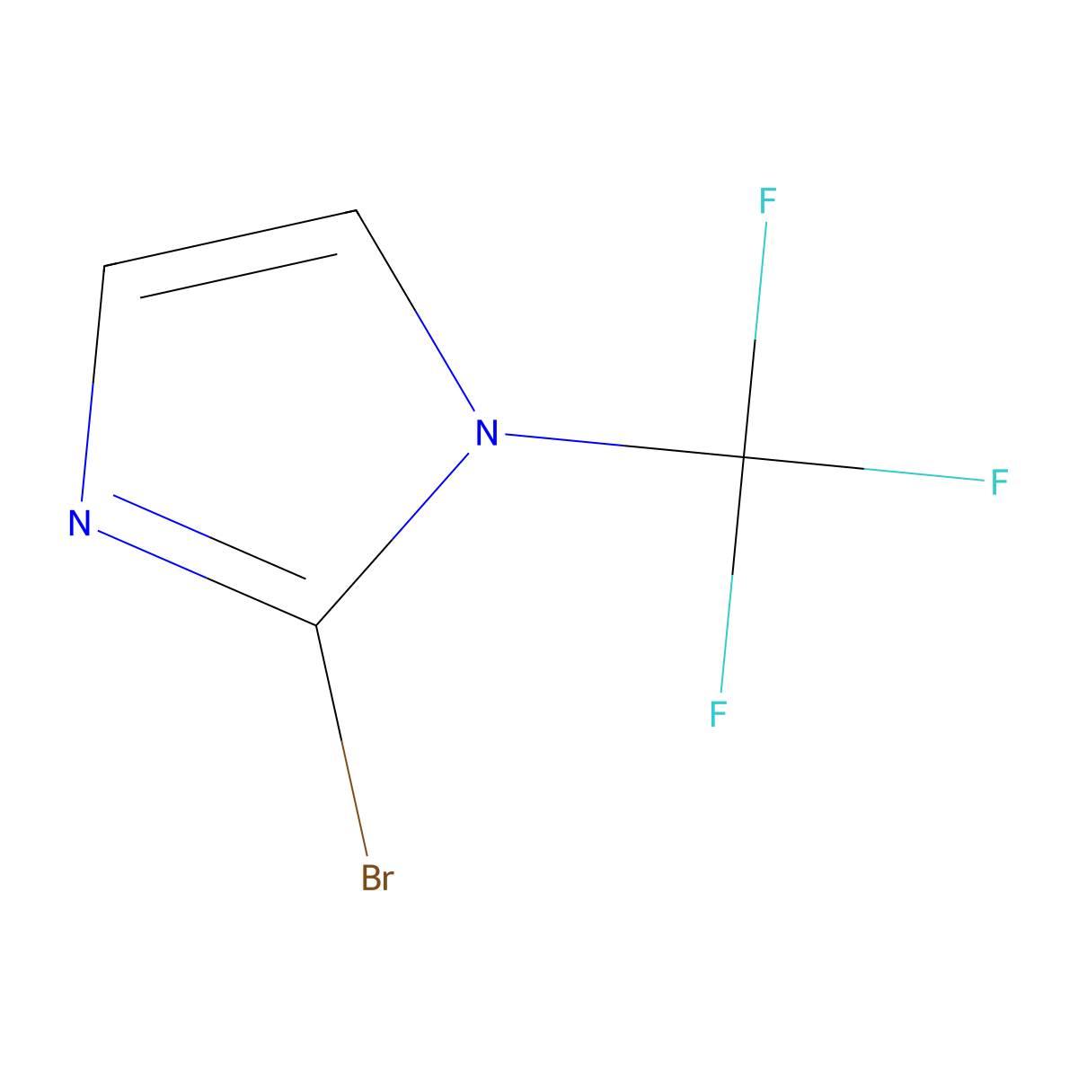 2-bromo-1-(trifluoromethyl)-1H-imidazole molecular structure, CAS 2680539-64-2