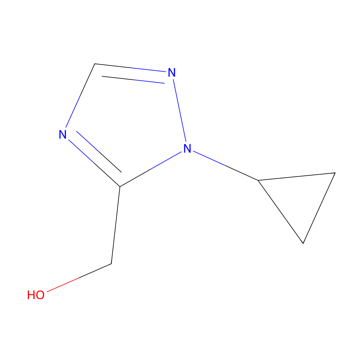 (1-cyclopropyl-1H-1,2,4-triazol-5-yl)methanol molecular structure, CAS 2680539-65-3