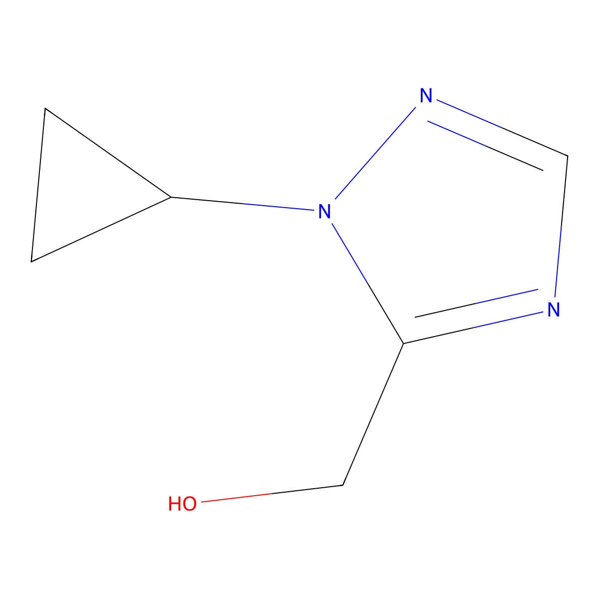 (1-cyclopropyl-1H-1,2,4-triazol-5-yl)methanol molecular structure, CAS 2680539-65-3