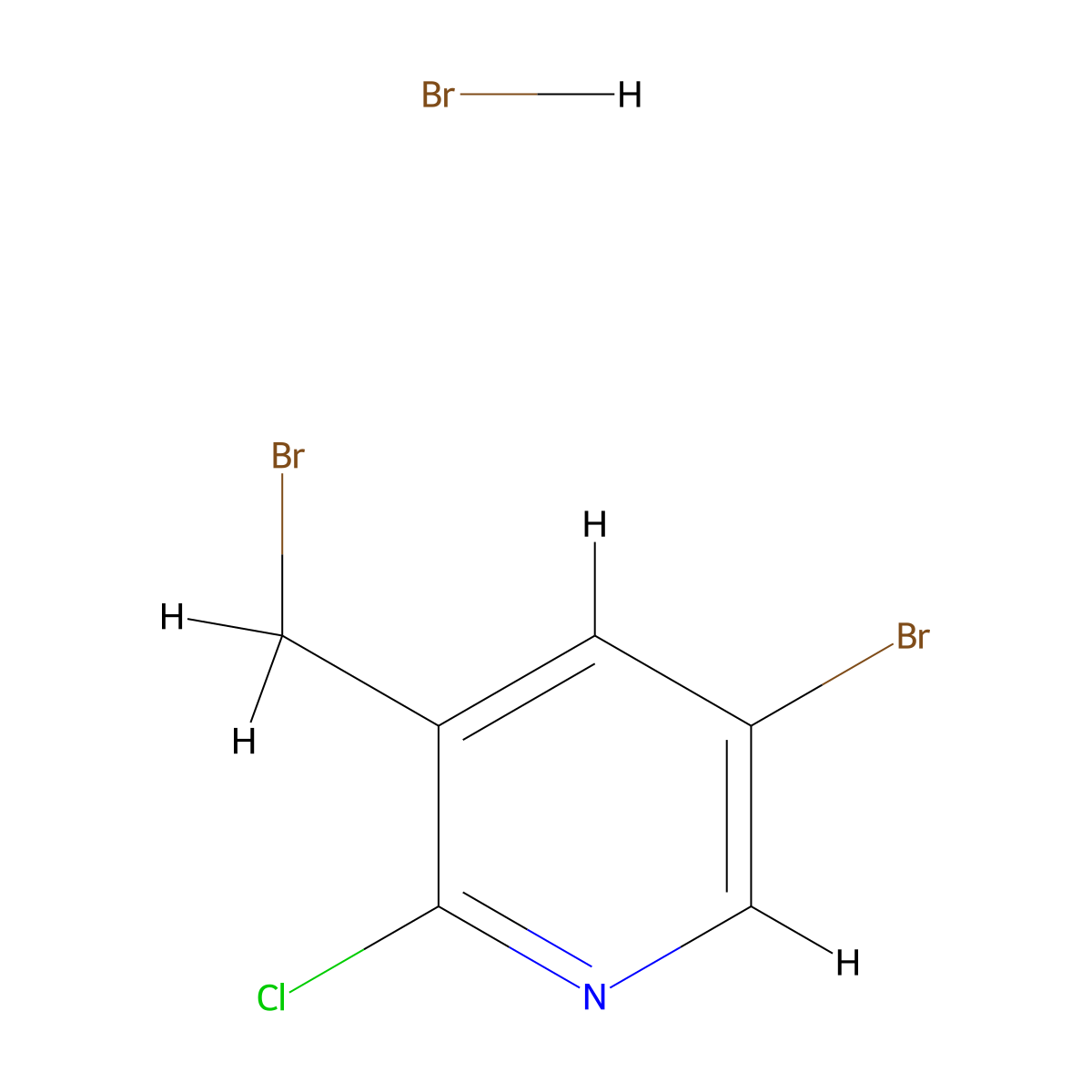 5-Bromo-3-(bromomethyl)-2-chloropyridine hydrobromide molecular structure, CAS 2680539-68-6