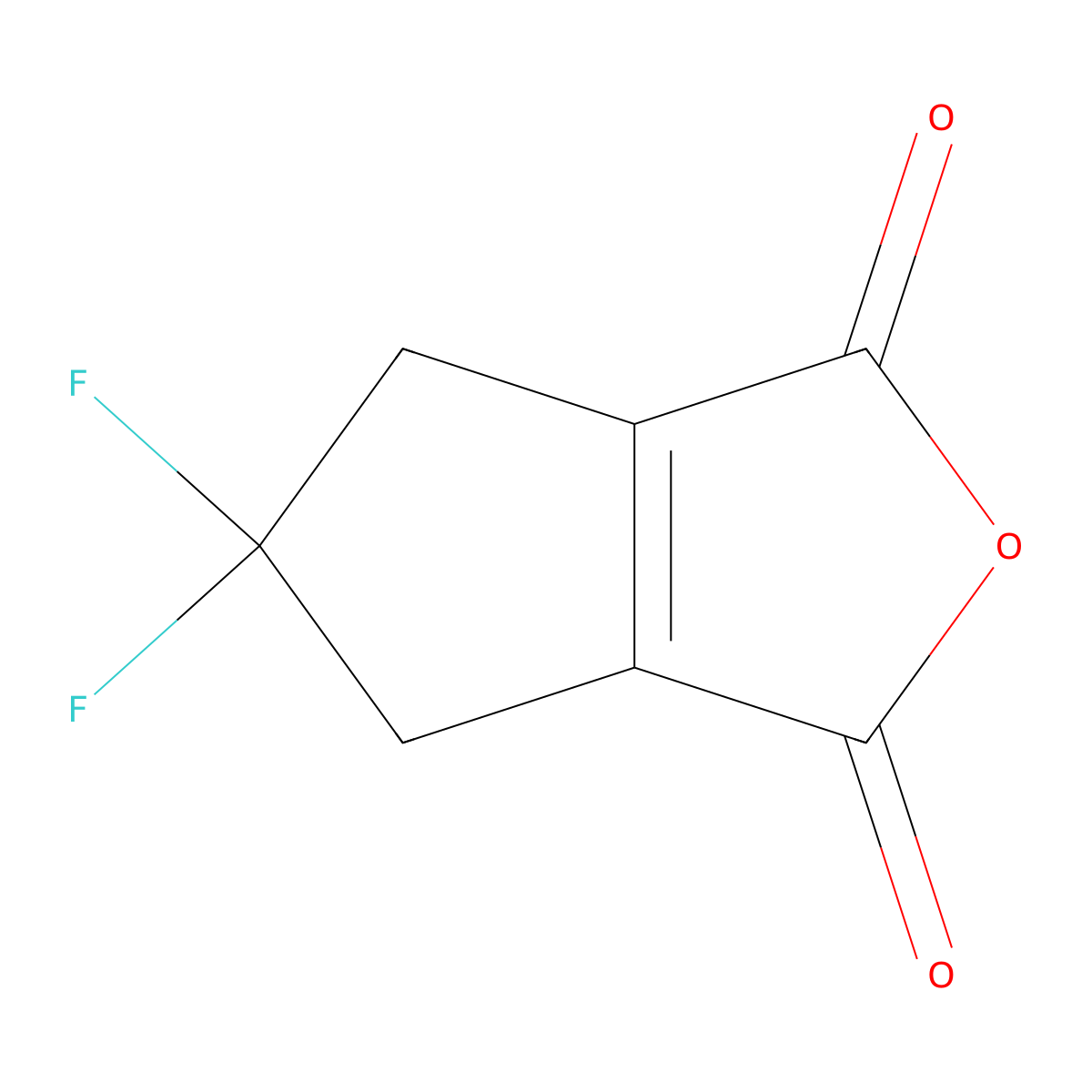 5,5-difluoro-1H,3H,4H,5H,6H-cyclopenta(c)furan-1,3-dione molecular structure, CAS 2680539-69-7