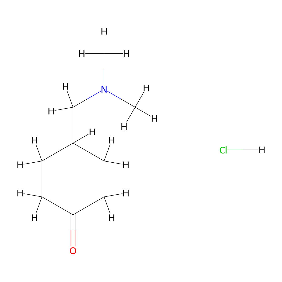4-((Dimethylamino)methyl)cyclohexan-1-one hydrochloride molecular structure, CAS 2680539-73-3