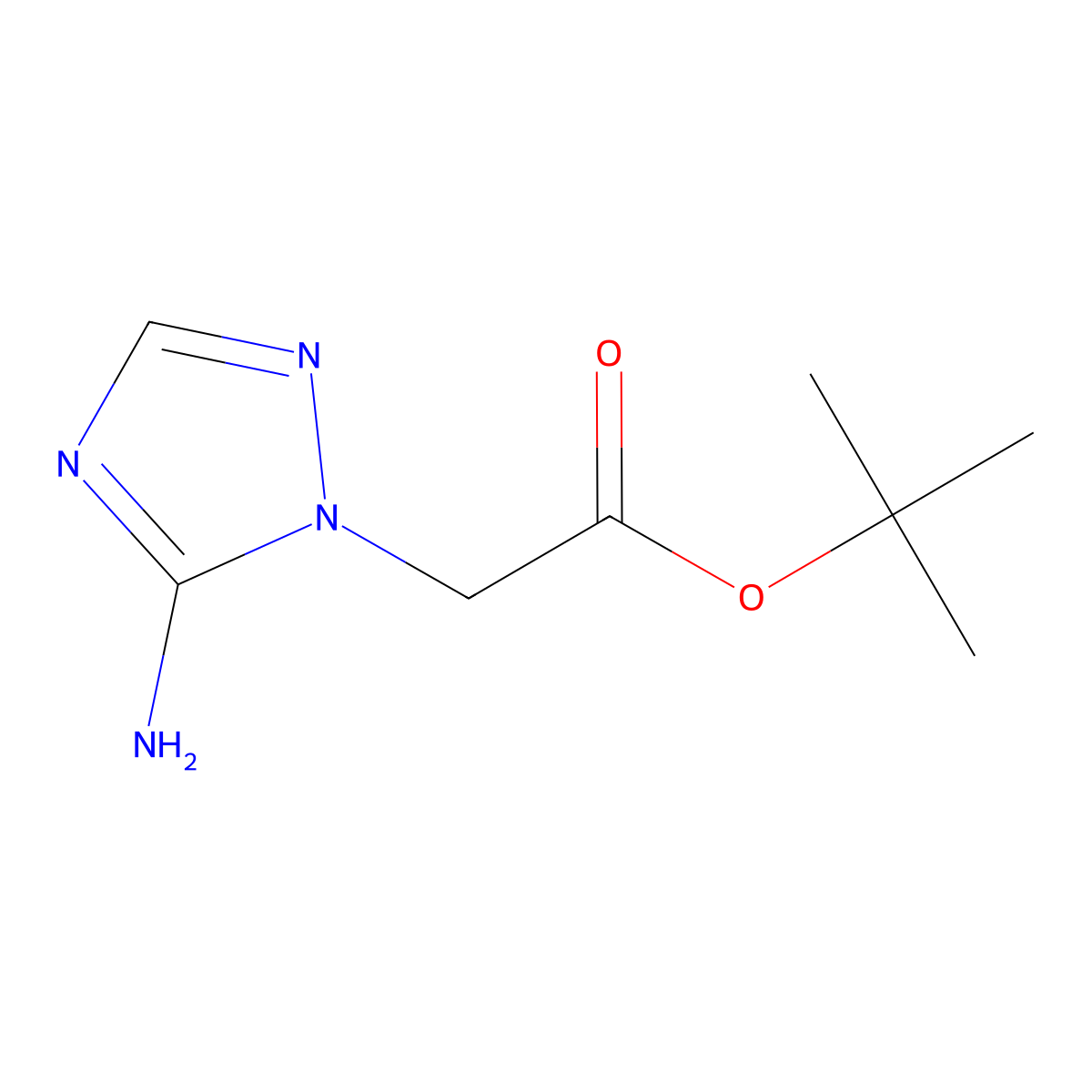 tert-butyl 2-(5-amino-1H-1,2,4-triazol-1-yl)acetate molecular structure, CAS 2680539-77-7