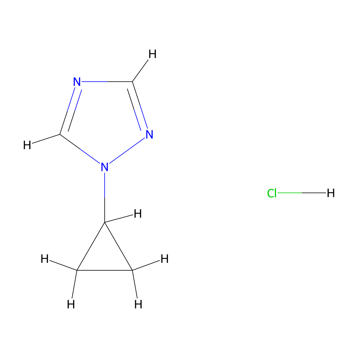 1-cyclopropyl-1H-1,2,4-triazole hydrochloride molecular structure, CAS 2680539-82-4