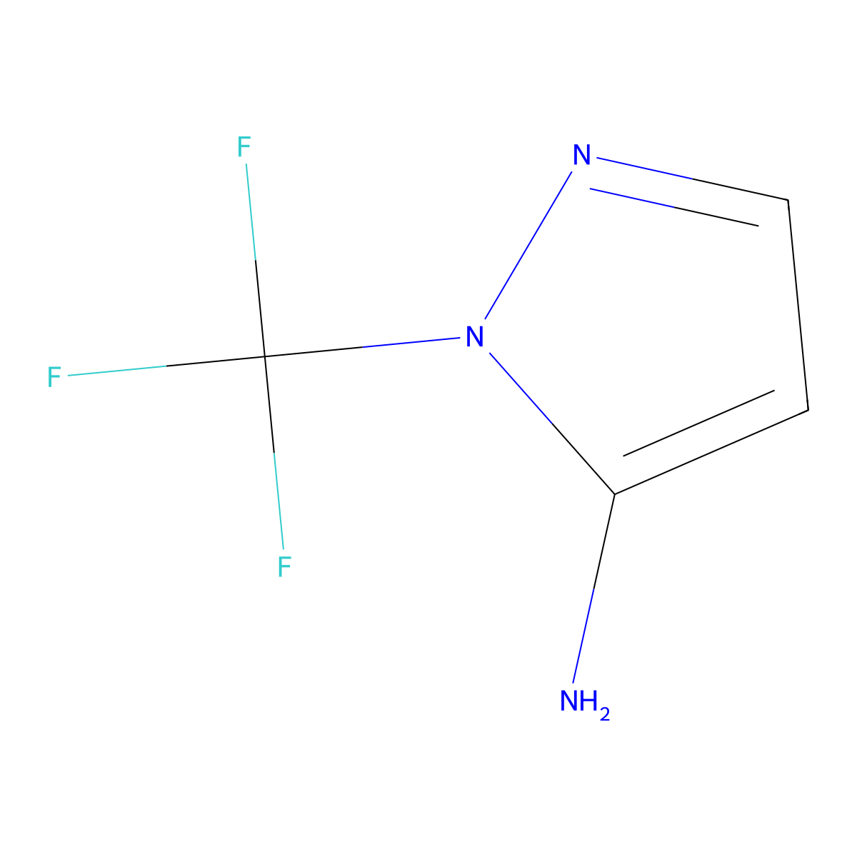 1-(trifluoromethyl)-1H-pyrazol-5-amine molecular structure, CAS 2680539-91-5