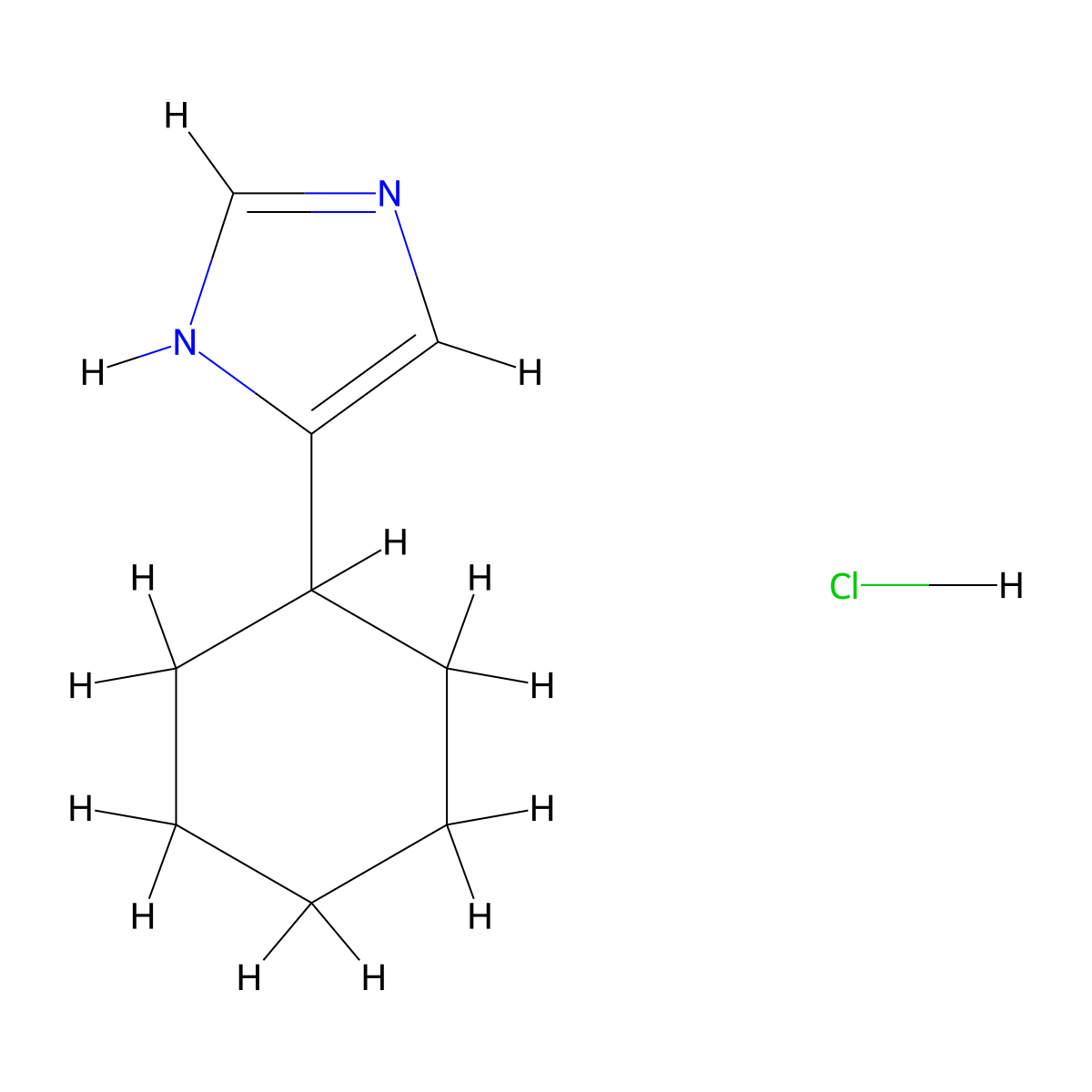 4-Cyclohexyl-1H-imidazole hydrochloride molecular structure, CAS 2680539-93-7
