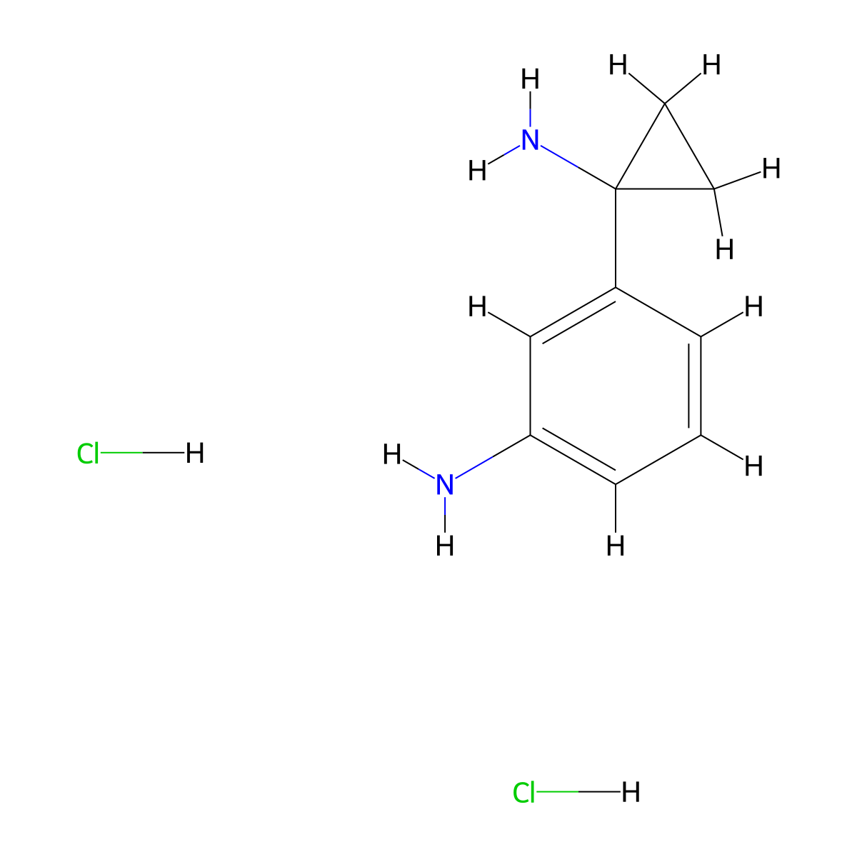 3-(1-Aminocyclopropyl)aniline dihydrochloride molecular structure, CAS 2680539-95-9