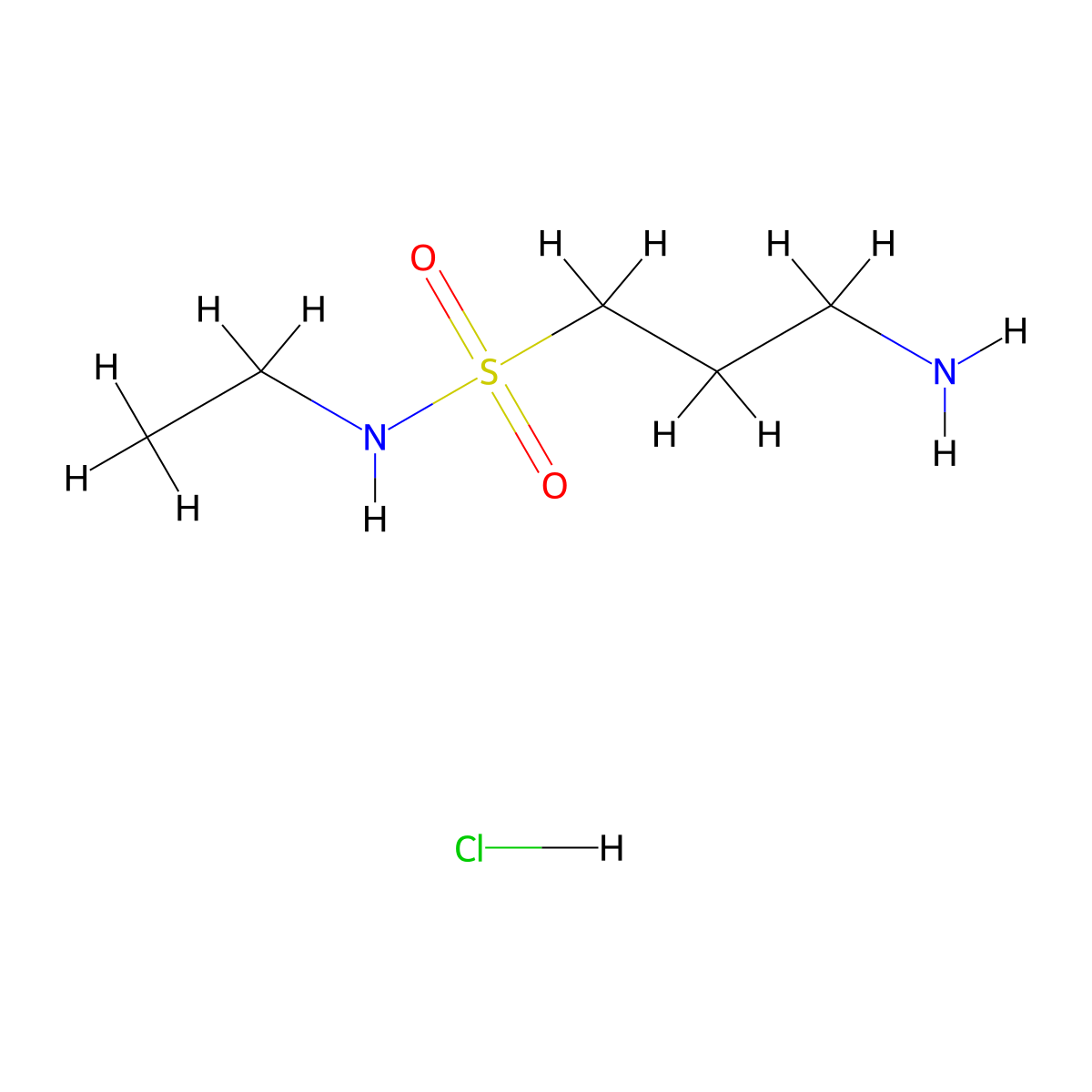 3-amino-N-ethylpropane-1-sulfonamide hydrochloride molecular structure, CAS 2680539-97-1