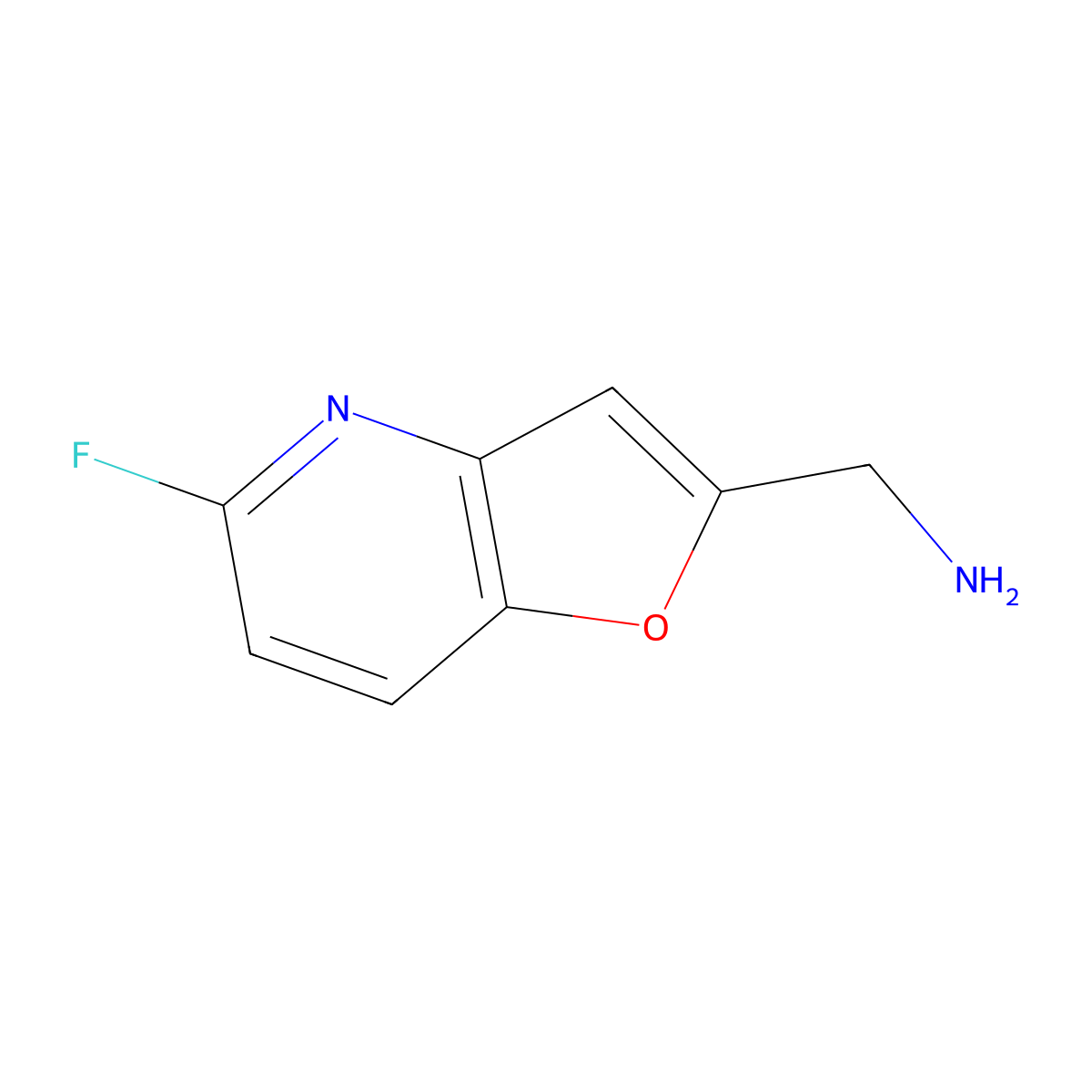 1-{5-Fluorofuro[3,2-b]pyridin-2-yl}methanamine molecular structure, CAS 2680540-02-5