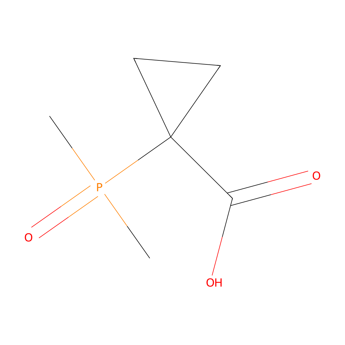 1-(Dimethylphosphoryl)cyclopropane-1-carboxylic acid molecular structure, CAS 2680540-07-0