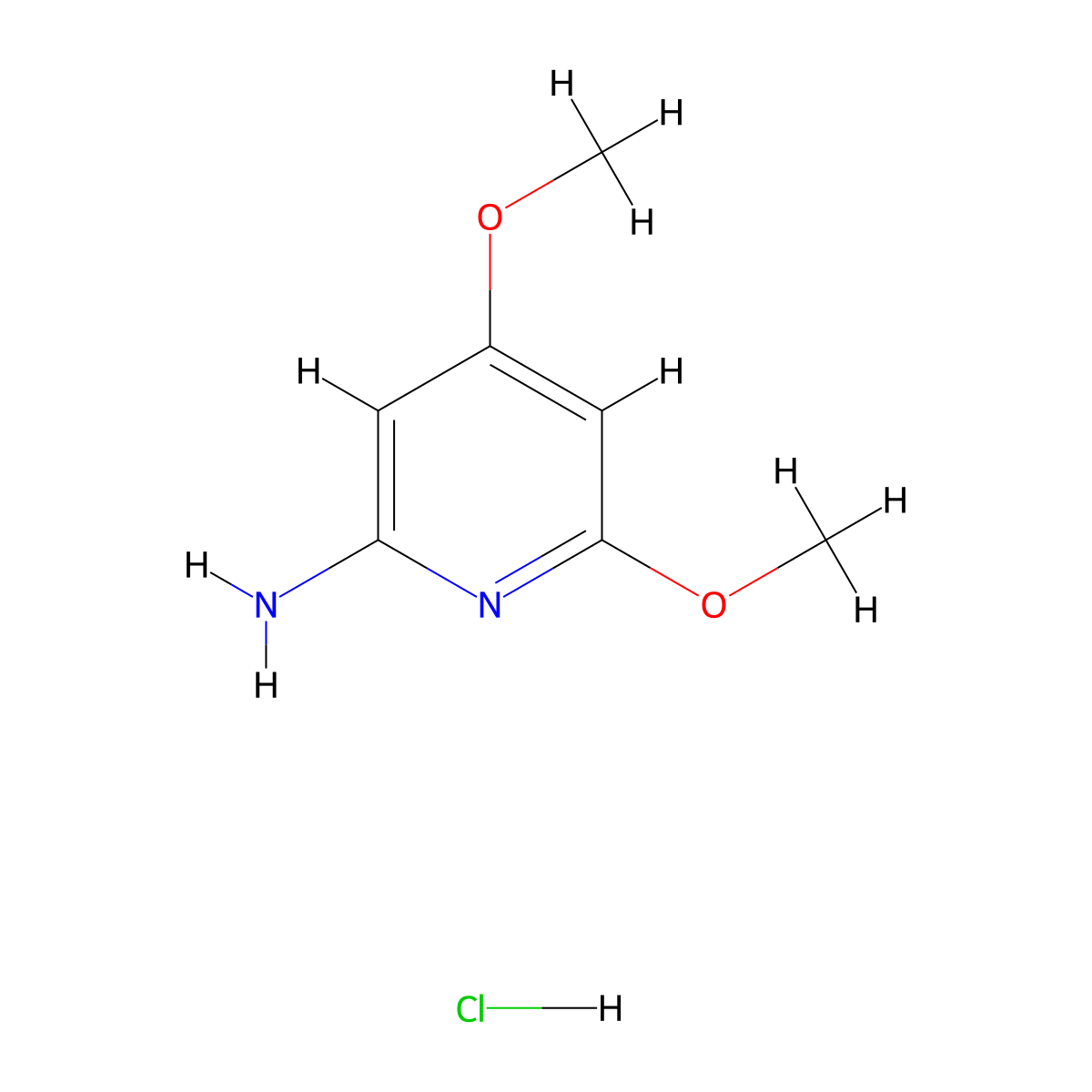 4,6-Dimethoxypyridin-2-amine hydrochloride molecular structure, CAS 2680540-11-6