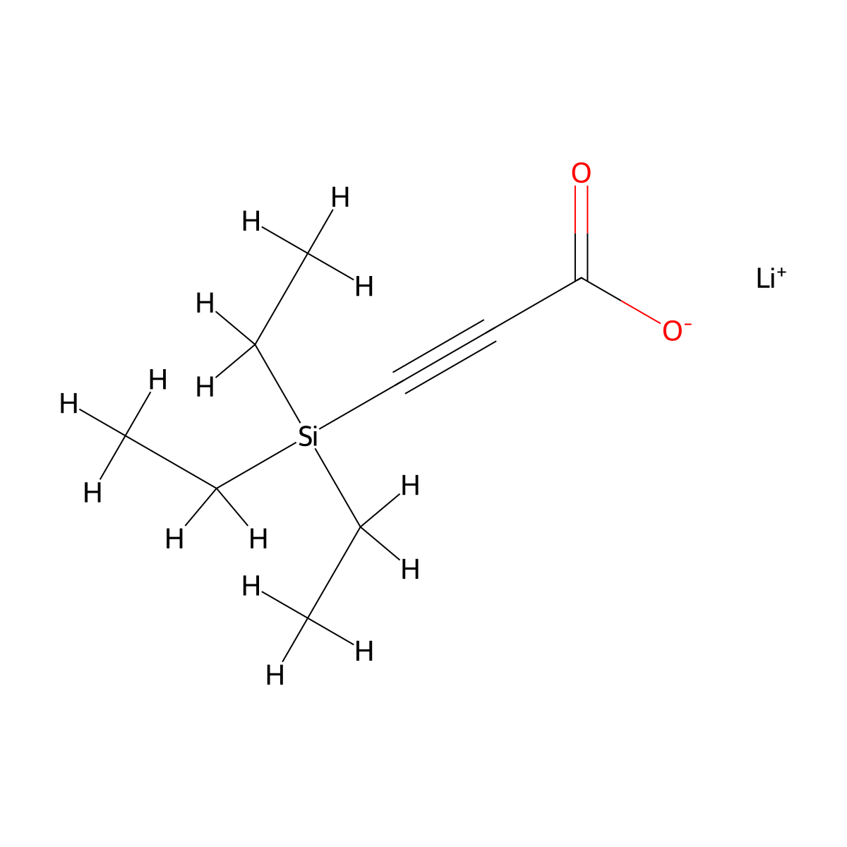 Lithium(1+) 3-(triethylsilyl)prop-2-ynoate molecular structure, CAS 2680540-12-7