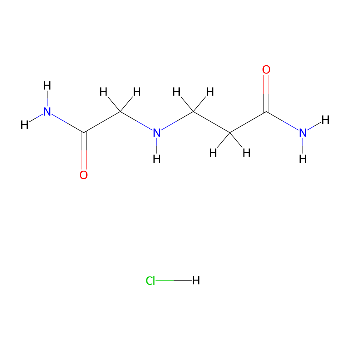 3-[(Carbamoylmethyl)amino]propanamide hydrochloride molecular structure, CAS 2680540-22-9