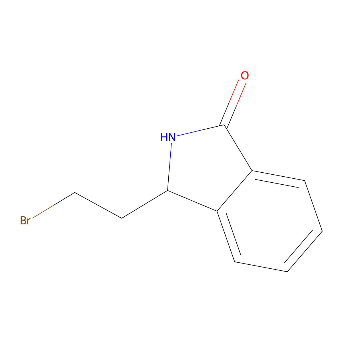 3-(2-bromoethyl)-2,3-dihydro-1H-isoindol-1-one molecular structure, CAS 2680540-32-1