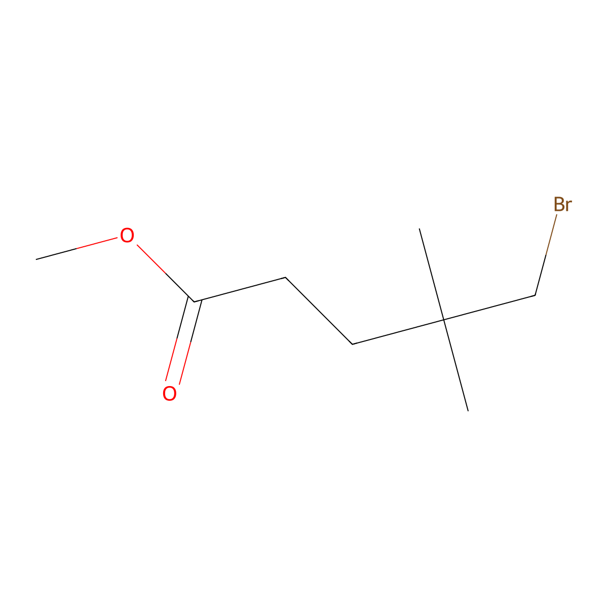 Methyl 5-bromo-4,4-dimethylpentanoate molecular structure, CAS 2680540-34-3