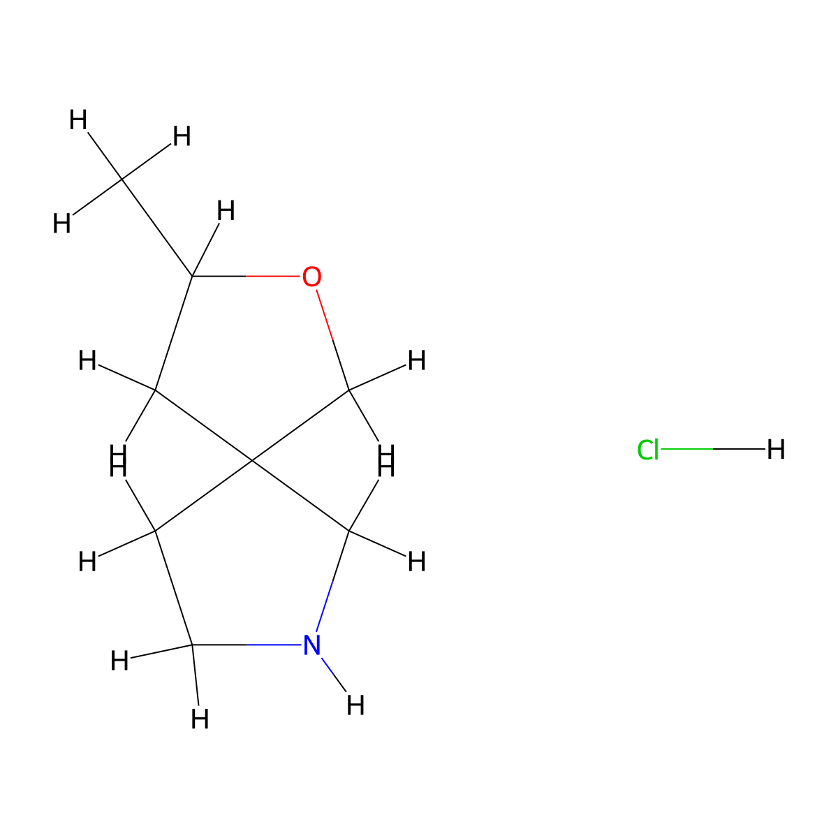 3-Methyl-2-oxa-7-azaspiro[4.4]nonane hydrochloride molecular structure, CAS 2680540-62-7