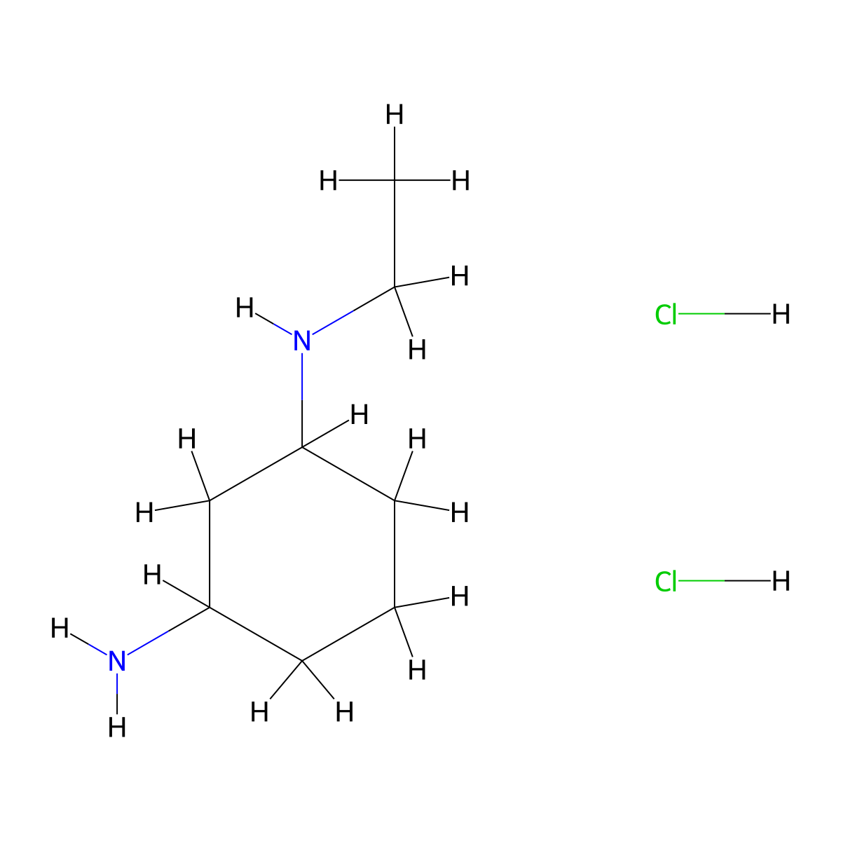 N1-ethylcyclohexane-1,3-diamine dihydrochloride molecular structure, CAS 2680540-66-1