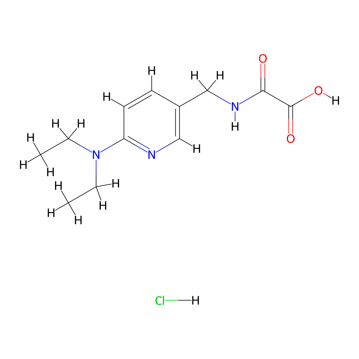 ({[6-(Diethylamino)pyridin-3-yl]methyl}carbamoyl)formic acid hydrochloride molecular structure, CAS 2680540-72-9