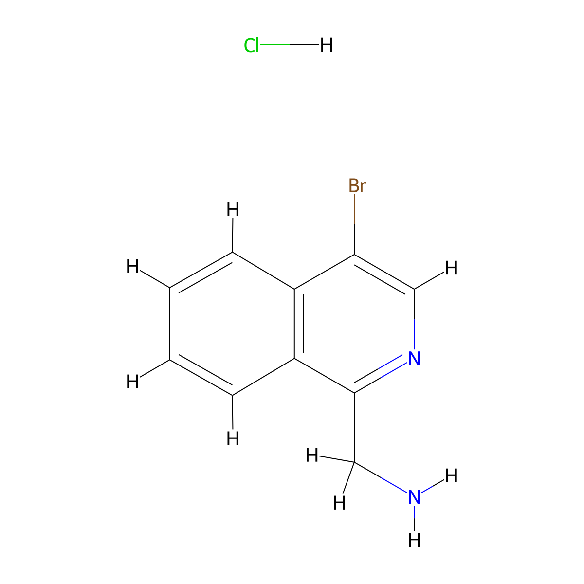 1-(4-Bromoisoquinolin-1-yl)methanamine hydrochloride molecular structure, CAS 2680541-79-9