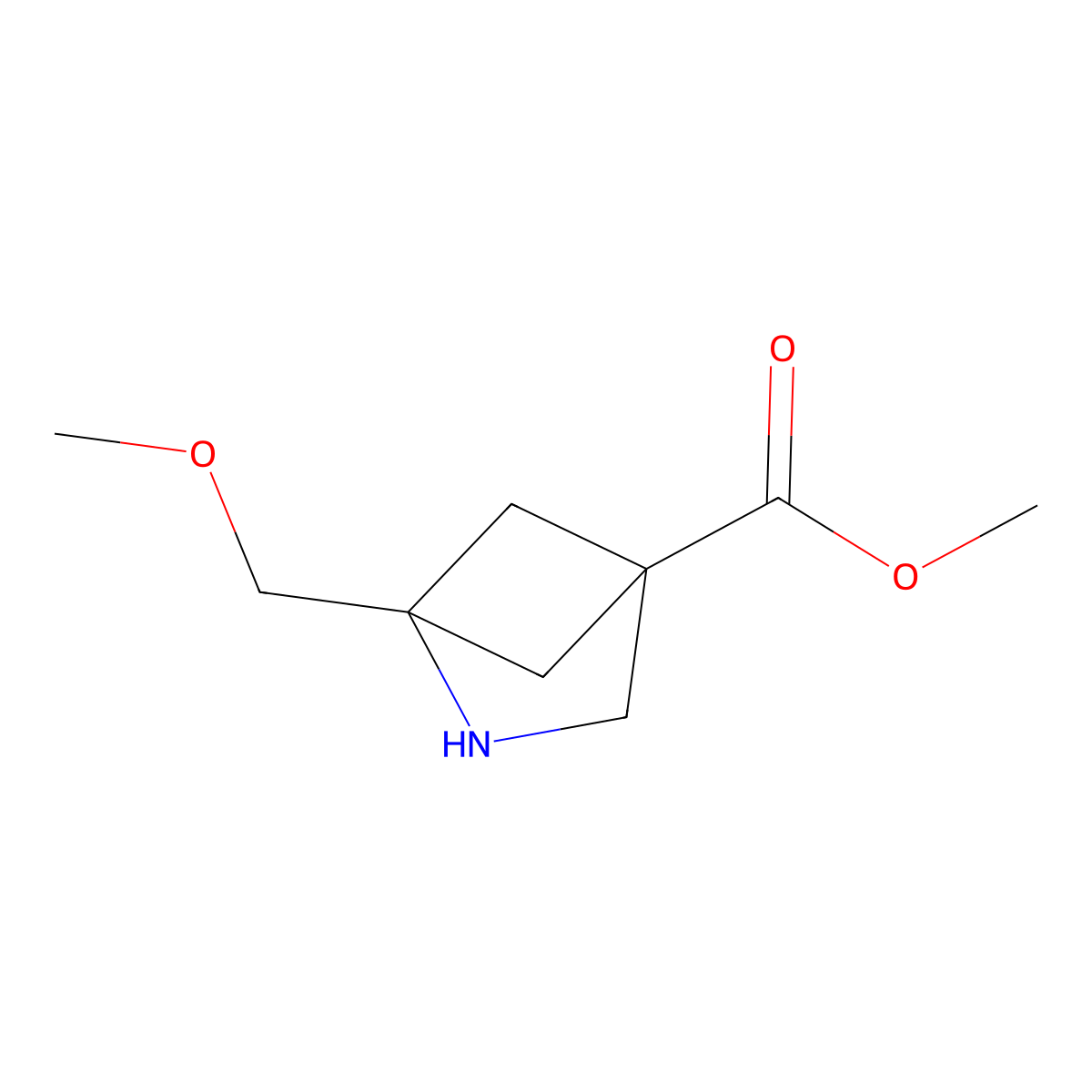 Methyl 1-(methoxymethyl)-2-azabicyclo[2.1.1]hexane-4-carboxylate molecular structure, CAS 2680541-85-7