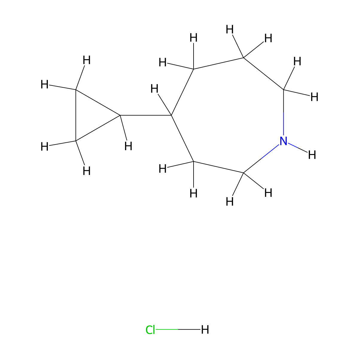 4-Cyclopropylazepane hydrochloride molecular structure, CAS 2680541-88-0
