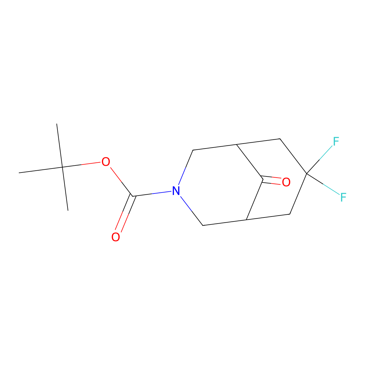 Tert-butyl 7,7-difluoro-9-oxo-3-azabicyclo[3.3.1]nonane-3-carboxylate molecular structure, CAS 2680541-92-6