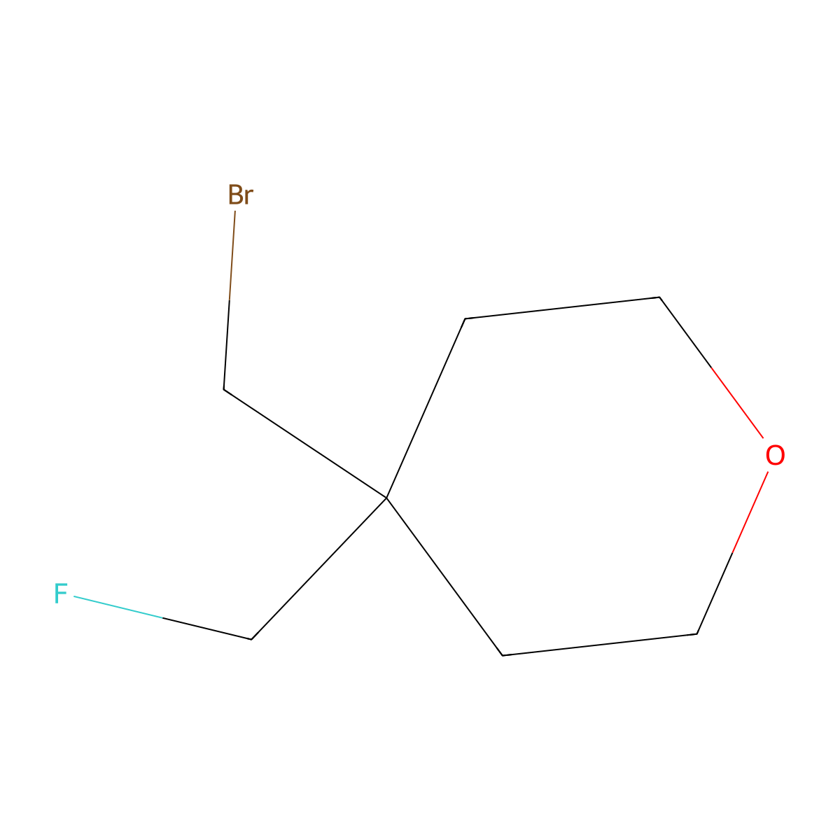 4-(Bromomethyl)-4-(fluoromethyl)oxane molecular structure, CAS 2680541-98-2