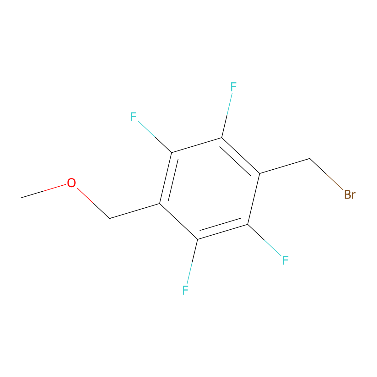 1-(Bromomethyl)-2,3,5,6-tetrafluoro-4-(methoxymethyl)benzene molecular structure, CAS 2680542-14-5