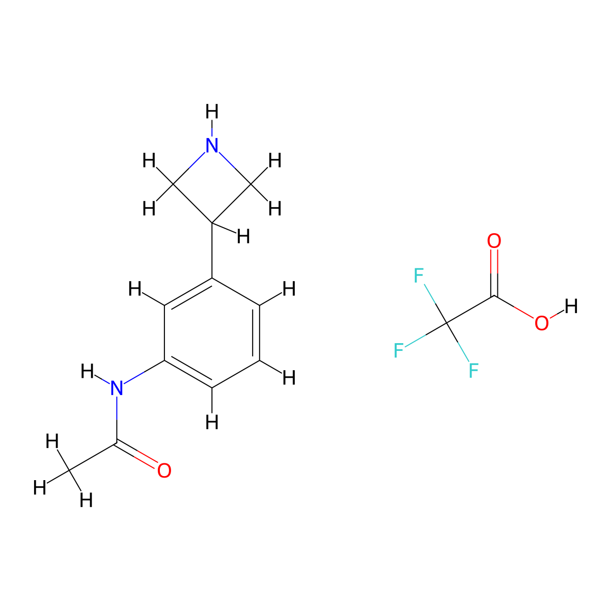 N-[3-(azetidin-3-yl)phenyl]acetamide, trifluoroacetic acid molecular structure, CAS 2680542-27-0