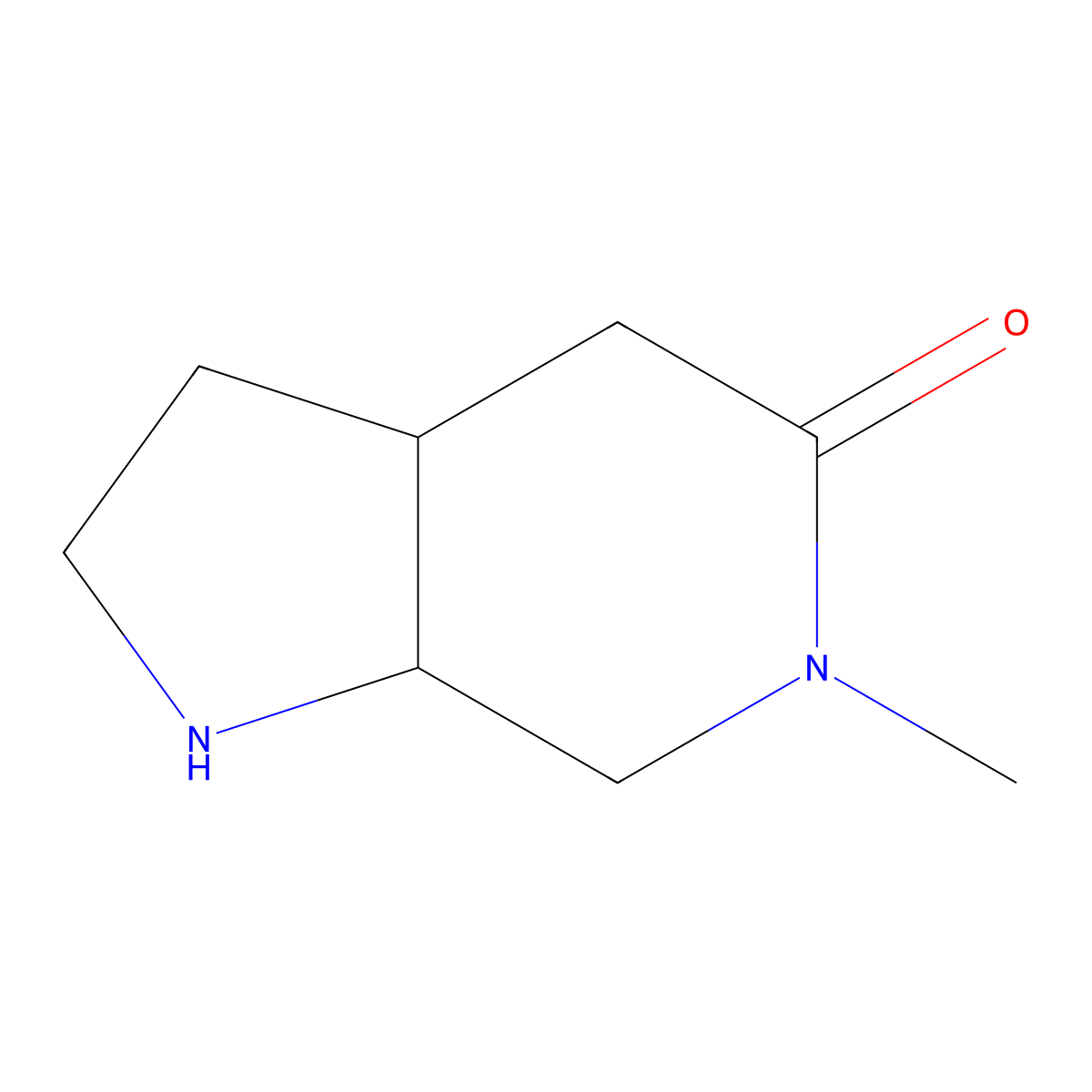 6-methyl-octahydro-1H-pyrrolo[2,3-c]pyridin-5-one molecular structure, CAS 2680542-39-4