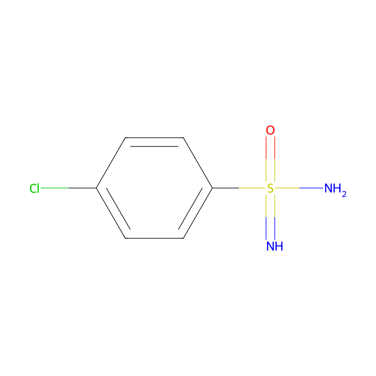 4-Chlorobenzene-1-sulfonoimidamide molecular structure, CAS 2680542-52-1
