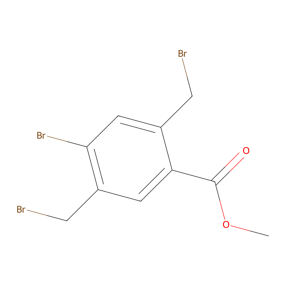 Methyl 4-bromo-2,5-bis(bromomethyl)benzoate molecular structure, CAS 2680542-86-1