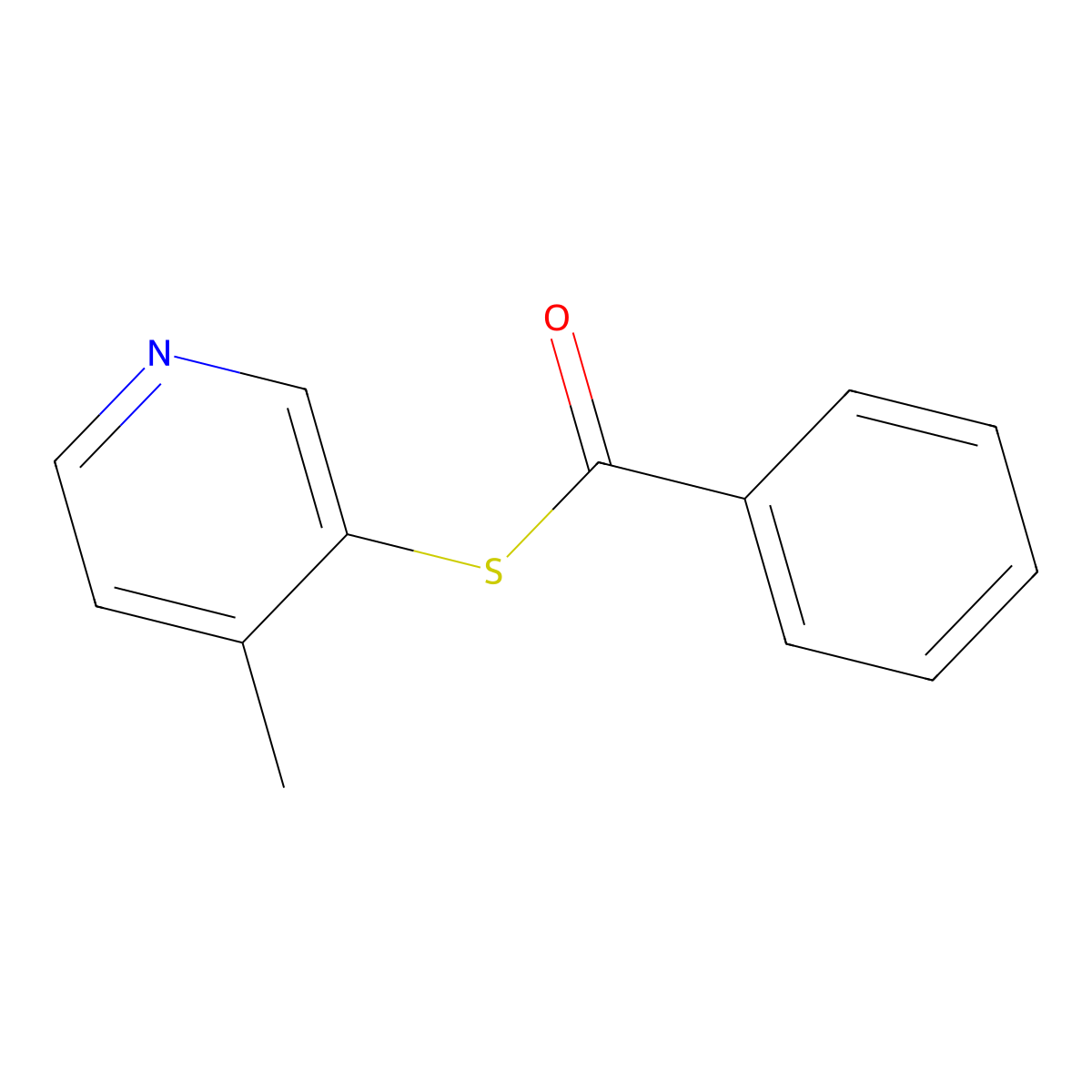 [(4-Methylpyridin-3-yl)sulfanyl](phenyl)methanone molecular structure, CAS 2680543-05-7